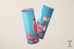 3D Cute Pink Bird 20oz Sublimation Tumbler Wrap Product Image 3