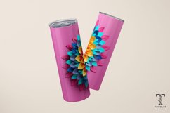 3D Rainbow Colors Mandala 20oz Sublimation Tumbler Wrap Product Image 3