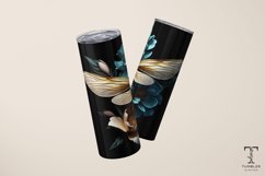 3D Floral Dragonflies 20oz Sublimation Tumbler Wrap Product Image 3