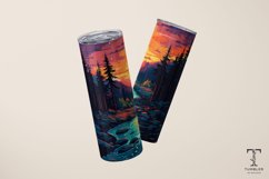 Seamless Futuristic Sunshine 20oz Sublimation Tumbler Wrap Product Image 4