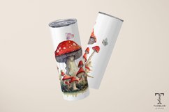 Watercolor Mushrooms 20oz Sublimation Tumbler Wrap Product Image 4