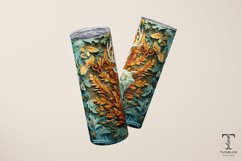 3D Deer in Forest Paper Art 20oz Sublimation Tumbler Wrap Product Image 3