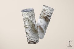 3D White Deer Relief 20oz Sublimation Tumbler Wrap Product Image 3