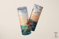 3D Embroidered Lighthouse 20oz Sublimation Tumbler Wrap Product Image 3