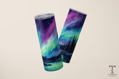 Alcohol Ink Northern Lights 20oz Sublimation Tumbler Wrap Product Image 4