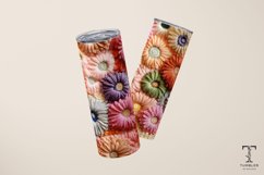 3D Embroidered Flowers 20oz Sublimation Tumbler Wrap Design Product Image 4