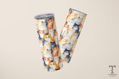Seamless Cute Cats 20oz Sublimation Tumbler Wrap PNG Product Image 3