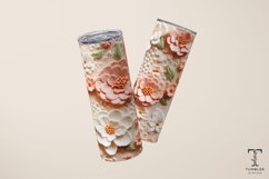 3D Wildflowers Relief 20oz Sublimation Tumbler Wrap Product Image 3