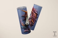 3D Unicorn Paper Art 20oz Sublimation Tumbler Wrap Design Product Image 4