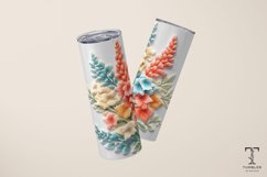 3D Pink Yellow Wildflowers 20oz Sublimation Tumbler Wrap Product Image 3