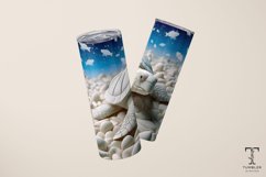 3D Ocean Turtle Relief Sublimation Tumbler Wrap Product Image 3