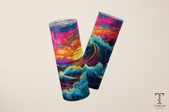 Colorful Sunshine Wave 20oz Sublimation Tumbler Wrap Product Image 3