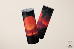 Seamless Futuristic Sunshine 20oz Sublimation Tumbler Wrap Product Image 4