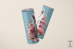 3D Cute Floral Wolf 20oz Sublimation Tumbler Wrap Product Image 3