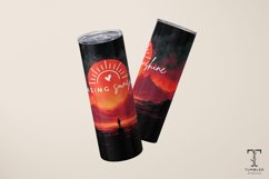 Seamless Chasing Sunshine 20oz Sublimation Tumbler Wrap Product Image 4