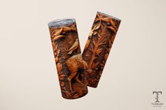 3D Rustic Leather Deer 20oz Sublimation Tumbler Wrap Product Image 3