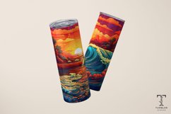 Colorful Sunshine Wave 20oz Sublimation Tumbler Wrap Product Image 3