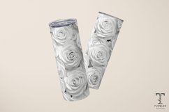 3D Seamless White Roses 20oz Sublimation Tumbler Wrap Product Image 4