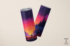 Seamless Futuristic Sunshine 20oz Sublimation Tumbler Wrap Product Image 4