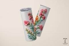 3D Pink Yellow Wildflowers 20oz Sublimation Tumbler Wrap Product Image 3
