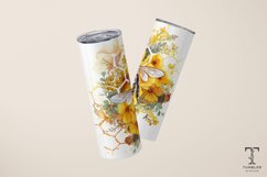 Watercolor Honeycomb Bee 20oz Sublimation Tumbler Wrap Product Image 3