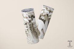 3D White Wolf Relief 20oz Sublimation Tumbler Wrap Design Product Image 3