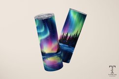 Alcohol Ink Northern Lights 20oz Sublimation Tumbler Wrap Product Image 4