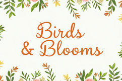 Birds &amp; Blooms Floral Background Product Image 1