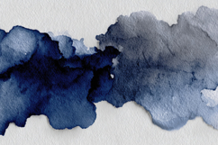 Abstract Blue Watercolor Painting Background Wallpaper Product Image 1