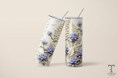 3D Bluebonnet Wildflowers 20oz Sublimation Tumbler Wrap Product Image 4