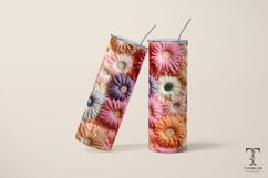 3D Embroidered Flowers 20oz Sublimation Tumbler Wrap Design Product Image 5