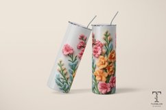 3D Pink Yellow Wildflowers 20oz Sublimation Tumbler Wrap Product Image 4