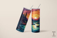 Seamless Futuristic Sunshine 20oz Sublimation Tumbler Wrap Product Image 5
