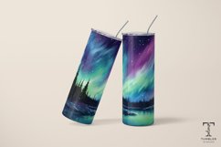 Alcohol Ink Northern Lights 20oz Sublimation Tumbler Wrap Product Image 5