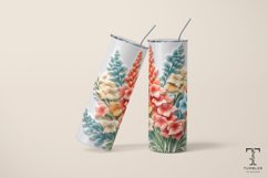 3D Pink Yellow Wildflowers 20oz Sublimation Tumbler Wrap Product Image 4