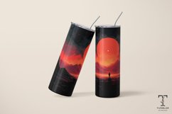 Seamless Futuristic Sunshine 20oz Sublimation Tumbler Wrap Product Image 5