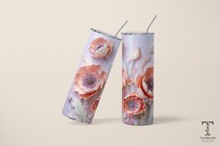 3D Pastel Colors Wildflowers 20oz Sublimation Tumbler Wrap Product Image 4