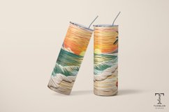 3D Embroidered Floral Beach Sublimation Tumbler Wrap Product Image 4