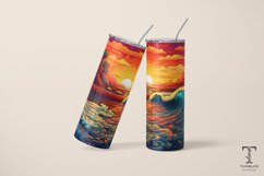 Colorful Sunshine Wave 20oz Sublimation Tumbler Wrap Product Image 4