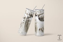 3D White Wolf Relief 20oz Sublimation Tumbler Wrap Design Product Image 4
