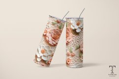 3D Wildflowers Relief 20oz Sublimation Tumbler Wrap Product Image 4