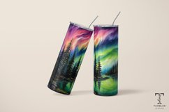 Alcohol Ink Northern Lights 20oz Sublimation Tumbler Wrap Product Image 5