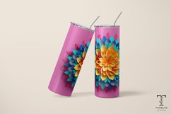 3D Rainbow Colors Mandala 20oz Sublimation Tumbler Wrap Product Image 4