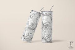 3D Seamless White Roses 20oz Sublimation Tumbler Wrap Product Image 5