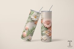 3D Pastel Colors Wildflowers 20oz Sublimation Tumbler Wrap Product Image 4