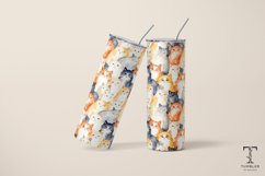 Seamless Cute Cats 20oz Sublimation Tumbler Wrap PNG Product Image 4