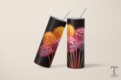 3D Colorful Dandelion 20oz Sublimation Tumbler Wrap Product Image 4