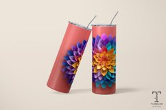 3D Rainbow Colors Mandala 20oz Sublimation Tumbler Wrap Product Image 4