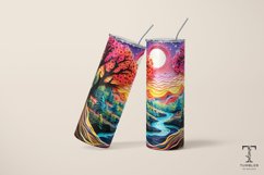 3D Colorful Paper Art Landscape Sublimation Tumbler Wrap Product Image 4