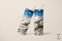 3D Ocean Turtle Relief Sublimation Tumbler Wrap Product Image 4